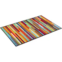 Wash & dry Fußmatte "Mikado Stripes", bunt, B:60cm H:7mm L:240cm, Kunstfaser, BY KLEEN-TEX, Teppiche, Fußmatte, Schmutzfangläufer, modernes Streifen Design, rutschhemmend, waschbar