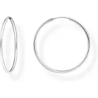 Thomas Sabo Paar Creolen "mittelgroß", silber (silberfarben), Ohrringe, Damen, 40mm, Silber 925 (recycelt), Paar Creolen