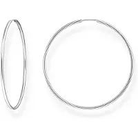 Thomas Sabo Paar Creolen "groß", silber (silberfarben), Ohrringe, Damen, 60mm, Silber 925 (recycelt), Paar Creolen