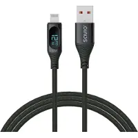 Savio usb - Lightning-Kabel mit Display, cl-173, 1 m, schwarz