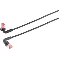 Lanview LV-6AFTP-FLEX-ANG-0025B, 0,25 m, Cat6a, U/FTP (STP), RJ-45, RJ-45, Schwarz