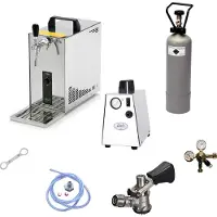 Ich-zapfe Komplett Set - Zapfanlage, Bierzapfanlage, Bierkoffer, Durchlaufkühler PYGMY 25 1-leitig Trockenkühler, 35 Liter/h, KeyKeg