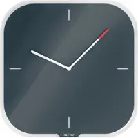 Leitz - Wanduhr Cozy Glass Grey | 1 Stück | 4 Stück