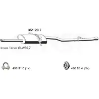 ERNST Endschalldämpfer 351287 für MERCEDES-BENZ