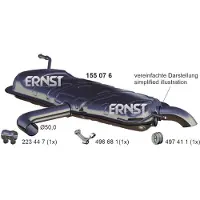 ERNST Endschalldämpfer 155076 für VAG