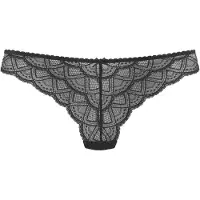 Vivance String "Mirabella", Damen, Gr. 40/42, Microtouch, schwarz, Microtouch, Obermaterial: 87% Polyamid, 13% Elasthan, körpernah, Unterhosen String, rundherum aus Spitze