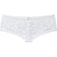 Vivance Panty , Damen, Gr. 36/38, weiß, Microtouch, Obermaterial: 88% Polyamid, 12% Elasthan, figurbetont, Unterhosen Panty, aus Spitze in Leo-Optik und weichem Mesh-Material, Topseller