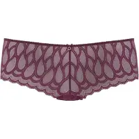 LASCANA Panty "Evita", Damen, Gr. 32/34, lila (aubergine), Spitze, Obermaterial: 90% Polyamid, 10% Elasthan, Unterhosen Panty, aus leicht transparenter Spitze