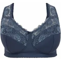 Sheego Bügelloser BH , Damen, Gr. 85, Cup E, blau (saphir), 83% Polyamid, 17% Elasthan, Wattierung:100% Polyester, BHs Bügelloser BH