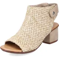 Rieker Sandaletten Damen Textil Beige Größe: 39