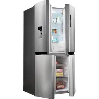 Hanseatic Multi Door "HCD17884EI", Energieeffizienz: E, silber (edelstahlfarben), B:83,3cm H:177,5cm T:74cm, Kühlschränke, inkl. 3 Jahre Herstellergarantie, Multi Door