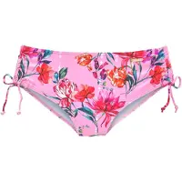 Sunseeker Bikini-Hose "Modern", Damen, Gr. 36, N-Gr, rosa (rosa, bedruckt), Polyamid, bedruckt, floral, Badehosen Bikini-Hose, seitlich regulierbar