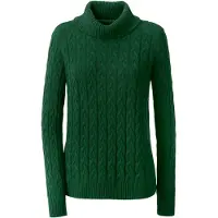 HEINE Longpullover "Rollkragen-Pullover Feinstrickpullover mit Zopfmuster", Damen, Gr. 36, grün (moos), Grobstrick, , Modisch, Pullover Longpullover
