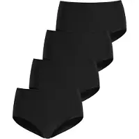 LASCANA Taillenslip , Damen, Gr. 44/46, Jersey, schwarz, Jersey, Obermaterial: 95% Baumwolle, 5% Elasthan, unifarben, körpernah, Unterhosen Taillenslip, aus elastischer Baumwolle, Topseller
