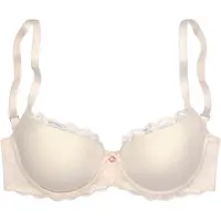 LASCANA Schalen-BH "Evita", Damen, Gr. 70, Cup A, weiß, Microtouch, Obermaterial: 90% Polyamid, 10% Elasthan, BHs Schalen-BH, mit feiner Spitzenborte, Dessous