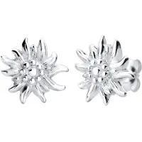 Elli Paar Ohrstecker "Ohrringe Ohrringe Edelweiss Filigran 925 Silber", silber, Ohrringe, Damen, ohne Stein, Silber 925 (Sterlingsilber), Paar Ohrstecker