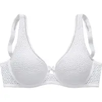 Nuance Minimizer-BH , Damen, Gr. 75, Cup C, weiß, Spitze, Obermaterial: 88% Polyamid, 12% Elasthan, BHs Minimizer-BH, mit Bügel und modischer Spitze