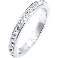 Elli Silberring "Ring Kristallen Memoire Ring 925 Silber" Gr. 60, weiß, Fingerringe, Damen, 60, Silber 925 (Sterlingsilber), Silberring