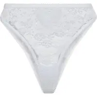 LASCANA String , Damen, Gr. 44/46, 1 Stk., beige (creme), Spitze, Obermaterial: 90% Polyamid, 10% Elasthan, figurbetont, Unterhosen String, aus floraler Sptize