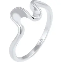 Elli Silberring "Ring Wellen Strand Meer Maritim Trend 925 Silber" Gr. 52, silber, Fingerringe, Damen, 52, Silber 925 (Sterlingsilber), Silberring