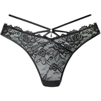 LASCANA String "Samara" mit verführerischem Bänder-Detail und extravagantem Accessoire