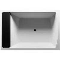 Riho Savona Rechteck-Badewanne, Einbau, 2-Sitzer, 190x130x48cm, 370 Liter, weiß glänzend, B065001005