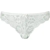 LASCANA String , Damen, Gr. 36/38, Spitze, mint, Spitze, Obermaterial: 90% Polyamid, 10% Elasthan, unifarben, körpernah, Unterhosen String, aus schöner Vollspitze und Schleife