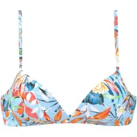 Venice beach Triangel-Bikini-Top "Caru", Damen, Gr. 38, Cup A, blau (hellblau, bedruckt), Recycling-Polyamid, bedruckt, Bikini-Oberteile Triangel-Bikini-Top, mit modernem Allover-Print