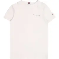 Tommy Hilfiger T-Shirt "U MINI CORP LOGO TEE SS", Mädchen, Gr. 92, weiß, Jersey, Obermaterial: 100% Baumwolle, unifarben, normal, Rundhals, abgesteppt, Shirts T-Shirt, in Unifarbe