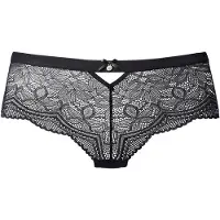 Nuance Panty "Vivianna", Damen, Gr. 52/54, schwarz, Microfaser, Obermaterial: 85% Polyamid, 15% Elasthan, körpernah, Unterhosen Panty, rundherum aus transparenter Spitze