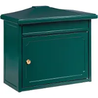 BURG-WÄCHTER Briefkasten Kopenhagen 882 GR mit Komfort-Tiefe, A4 Einwurf-Format, Verzinkter Stahl, EU Norm EN 13724