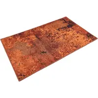 Wecon Home Badematte "Room 9", braun (braun, rot), H:6mm, Polyester, Badematten, Badematte, Vintage Design, waschbar, Badezimmerteppich