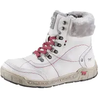 Mustang Damen Schnürboots Stiefeletten Warmfutter 1290-607, Größe:38 EU, Farbe:Weiß
