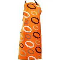 Bugatti Kochschürze "Ellipse", orange (orange, braun, natur, weiß), B:80cm L:85cm, Baumwolle, Schürzen, Kochschürze