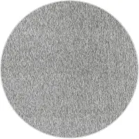Ayyildiz Teppiche Teppich TEPPICHE "Nizza 1800, auch in Rund erhältlich", grau (hellgrau), H:7mm Ø:160cm, Polypropylen, Teppiche, Teppich, pflegeleicht, leicht melierter Kurzflor, ringsum gekettelt, Wohnzimmer