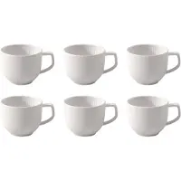 Villeroy & Boch Vorteilset 6 Stück Afina Mokka-/Espressoobertasse Premium Porcelain weiß 1042931420