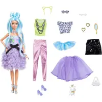 Mattel GYJ69 - Barbie - Extra - Puppe mit Styling-Zubehör und Tier