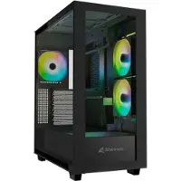 Sharkoon Rebel C60, Midi Tower, PC, Schwarz, ATX, micro ATX, Mini-ITX, Stahl, Gehärtetes Glas, Gaming