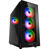 Sharkoon PC-Gehäuse "TG5 Pro RGB", schwarz, B:56cm H:28,5cm T:53cm, Computergehäuse, PC-Gehäuse