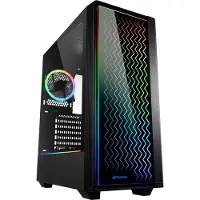 Sharkoon RGB LIT 200, Midi Tower, PC, Schwarz, ATX, micro ATX, Mini-ITX, Blau, Grün, Rot, Taschenlüfter, Vorderseite