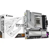 Gigabyte B650M AORUS ELITE AX ICE Mainboard - Unterstützt AMD Ryzen 8000 CPUs, 12+2+2 Phasen Digital VRM, bis zu 8000MHz DDR5 (OC), 1xPCIe 5.0 + 1xPCIe 4.0 M.2, Wi-Fi 6E, 2.5GbE LAN, USB 3.2 Gen 2