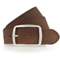Mustang Ledergürtel "Audrey", Damen, Gr. 75, braun (660 bailys), Rindsleder, Gürtel Ledergürtel, breite 4-cm-Form, mit ovaler, durchgehender Doppelschließe
