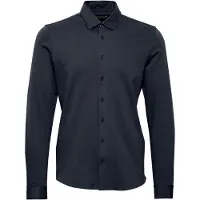 Casual Friday Langarmhemd "Langarmhemd CFArthur", Herren, Gr. L, N-Gr, schwarz (schwarz navy), Obermaterial: 72% Baumwolle CO. 24% Polyester PES. 4% Elasthan EL., Hemden Langarmhemd