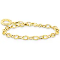 Thomas Sabo Charm-Armband "Classic Klein" Gr. 19,5, gold (gelbgoldfarben), Armbänder, Damen, 19,5, Silber 925 (recycelt), Charm-Armband