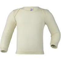 Engel - Baby-Schlupfhemd Langarm Feinripp - Merinounterwäsche Gr 86/92 beige