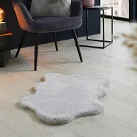 Otto Home Fellteppich "Lugano", grau, B:55cm H:30mm L:80cm, Polyester, Teppiche, Fellteppich, Kunstfell, Uni Farben, weich & kuschelig, auch als 2er Set erhältlich