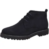 Sioux Schnürstiefelette "Meredith-702-H", Damen, Gr. 44.5 (UK 10), blau (dunkelblau), Obermaterial: 100% Lammveloursleder LAVL. 100% Gummi rubber., Schuhe Schnürstiefelette