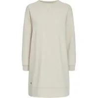 Oxmo Sweatkleid "Sweatkleid OXHolly", Damen, Gr. M, N-Gr, beige (oatmeal melange), Obermaterial: 55% Polyester PES. 45% Baumwolle CO., Kleider Sweatkleid