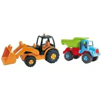 AVC Muldenkipper Mit Netzwerkbagger 64x23x16 Cm
