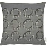 Apelt Dekokissen "1710" Gr. 1, grau (anthrazit, kreise), B:46cm L:46cm, Polyester, Dekokissen_Sitzkissen_Kissenhüllen, Dekokissen, Kissenhülle ohne Füllung, 1 Stück